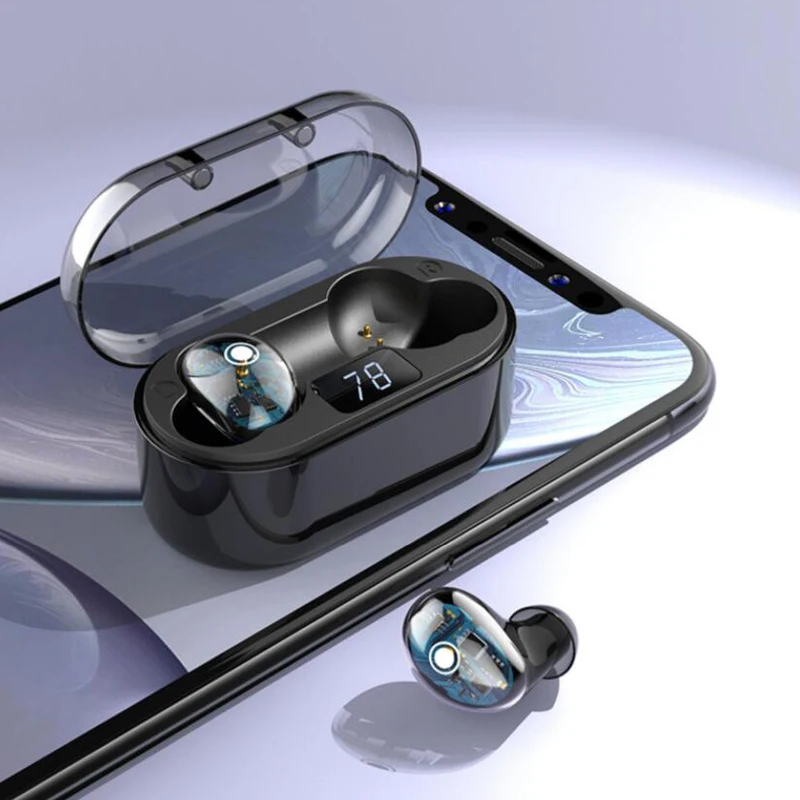 TWS X7 прозрачный дизайн Bluetooth 5,0 наушники с сенсорным управлением беспроводные наушники IPX6 водонепроницаемые стерео наушники с шумоподавлением