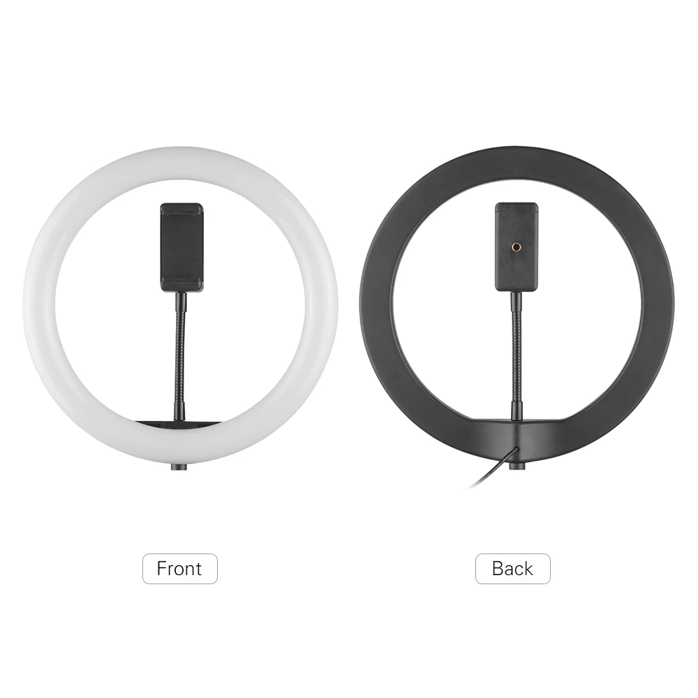 Настольная светодиодная кольцевая лампа 10 дюймов для селфи макияжа видеозаписи 3