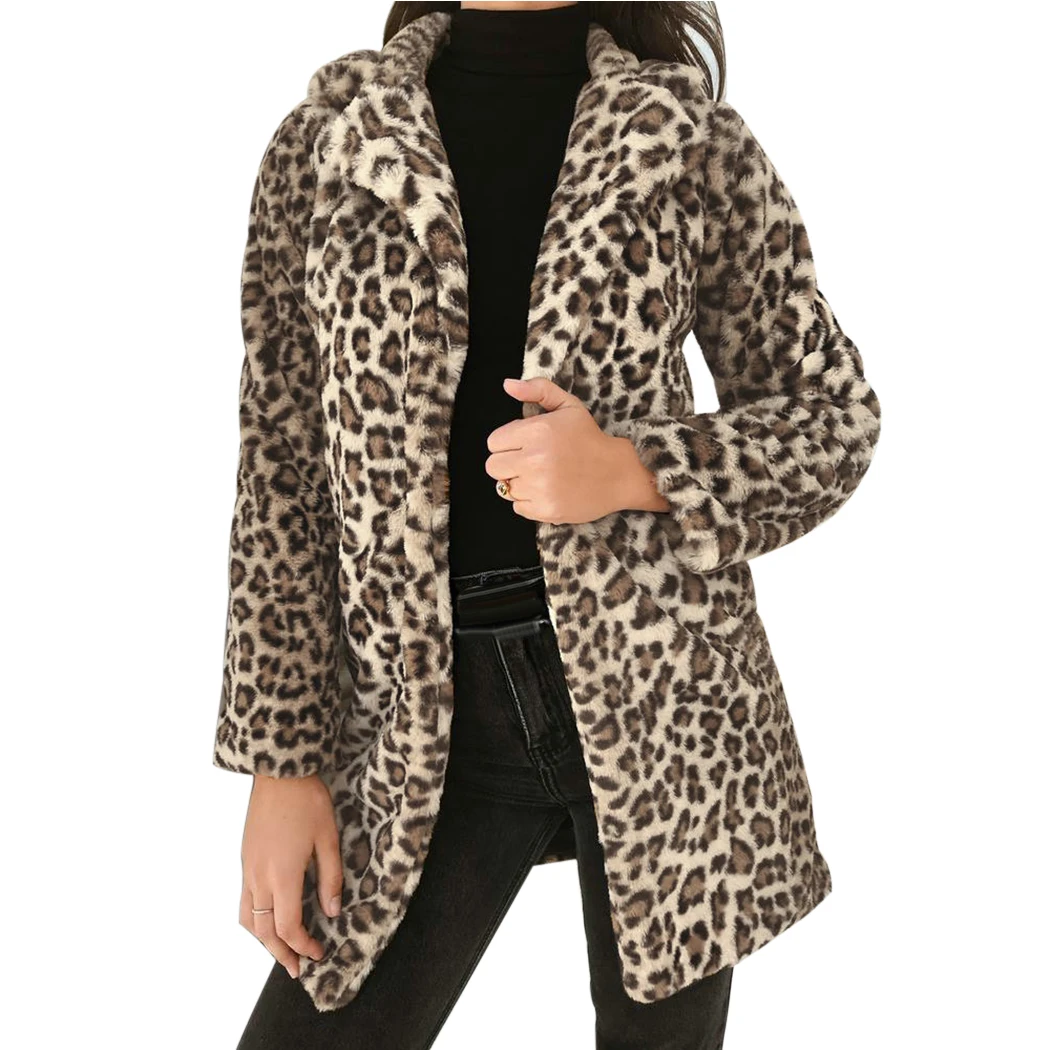 Пальто с искусственным мехом женское пушистое мохнатое пальто зимняя теплая