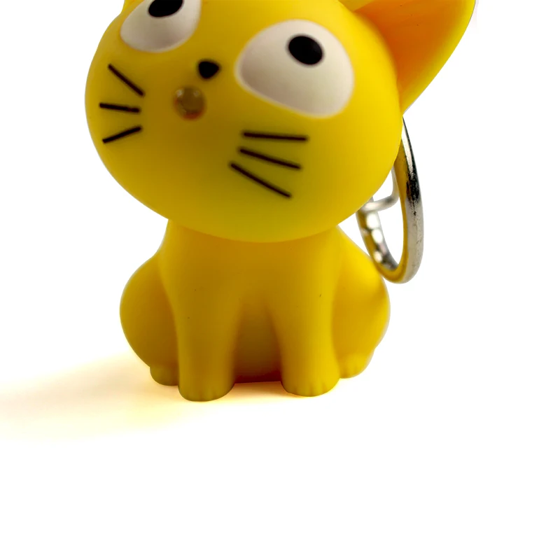 Брелок с изображением кошки и сыра милый светодиодный брелок со звуком Мяу