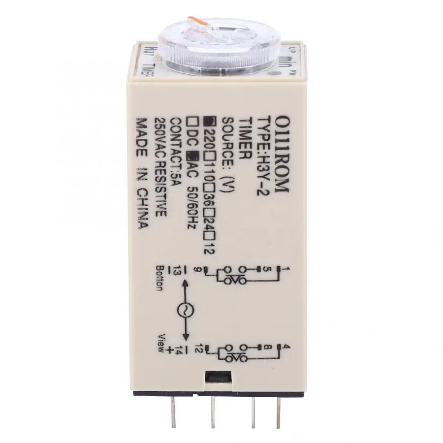 Реле времени Модуль H3Y 2 реле таймер задержки включения 0 3 м минут 8 Pin 24 в 110 В 220