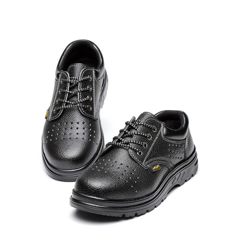 

Black Genuine Leather Steel Toe Boots Indestructible Safty Shoes Men Work Boots for Men Zapatos De Seguridad Antideslizantes