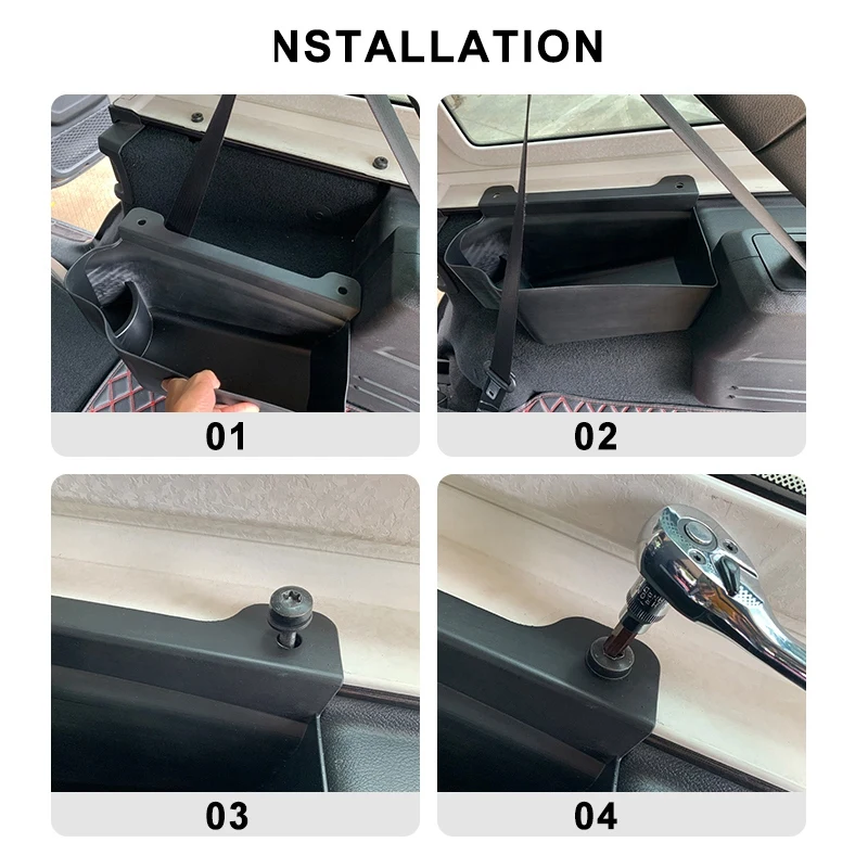 

Stowing Tidying Car Rear Trunk Side Storage Box Organizer Accessories for Jeep Wrangler Jl 2018+