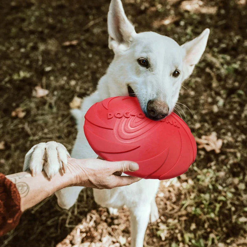 

New Silicone Soft Rubber Flying Saucer Dog Cat Toy Dog Game Flying Discs Resistant Chew Puppy Training Interactive Dog Supplies