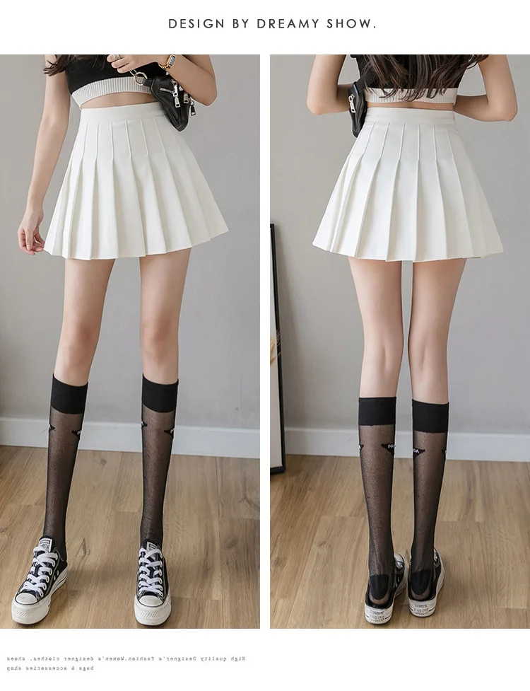 

Girls Dance Mini skirts 2020 school women spring autumn high waist korean style skirt pleated short white black kawaii skirts