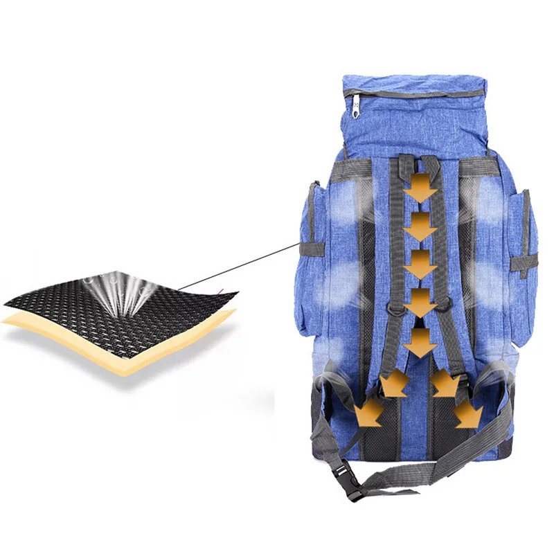 Открытый походный рюкзак для кемпинга большая емкость водонепроницаемая