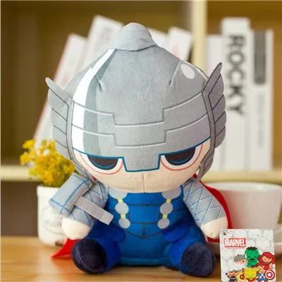 25cm The Avengers 4 Plush Toys Iron Man Deadpool Thanos Spiderman Stuffed Plush Toys Super Hero Doll Soft Toy - Цвет: Оранжевый