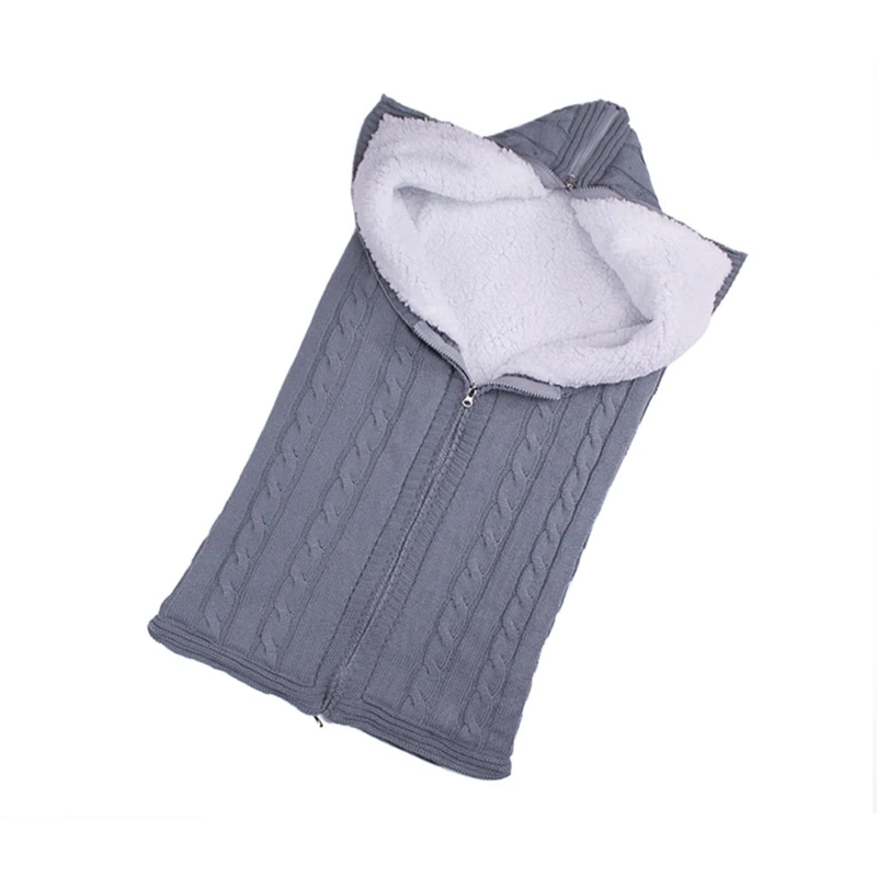 

Unisex Baby Infant Newborn Sleepsack Boys Girls Knitted Zipper Blanket Warm Swaddle Wrap Stroller Sleeping Bag T8ND