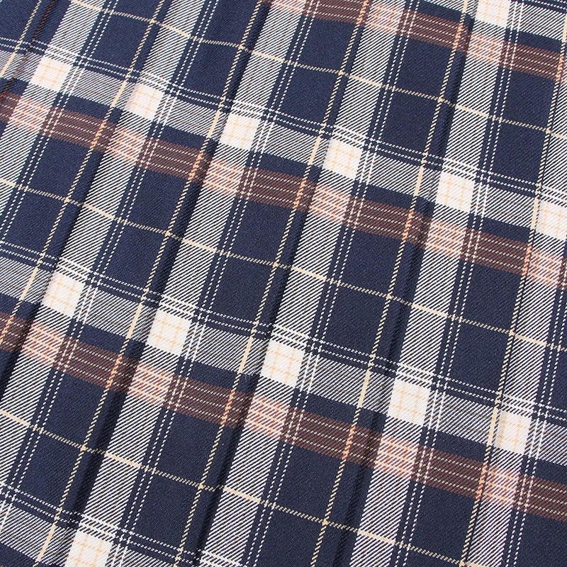 

[Blue Gold Peacock] Girl's Summer High Waist Pleated Skirts Plaid Skirts Women JK Uniforms Girl School Dress Student Cloths