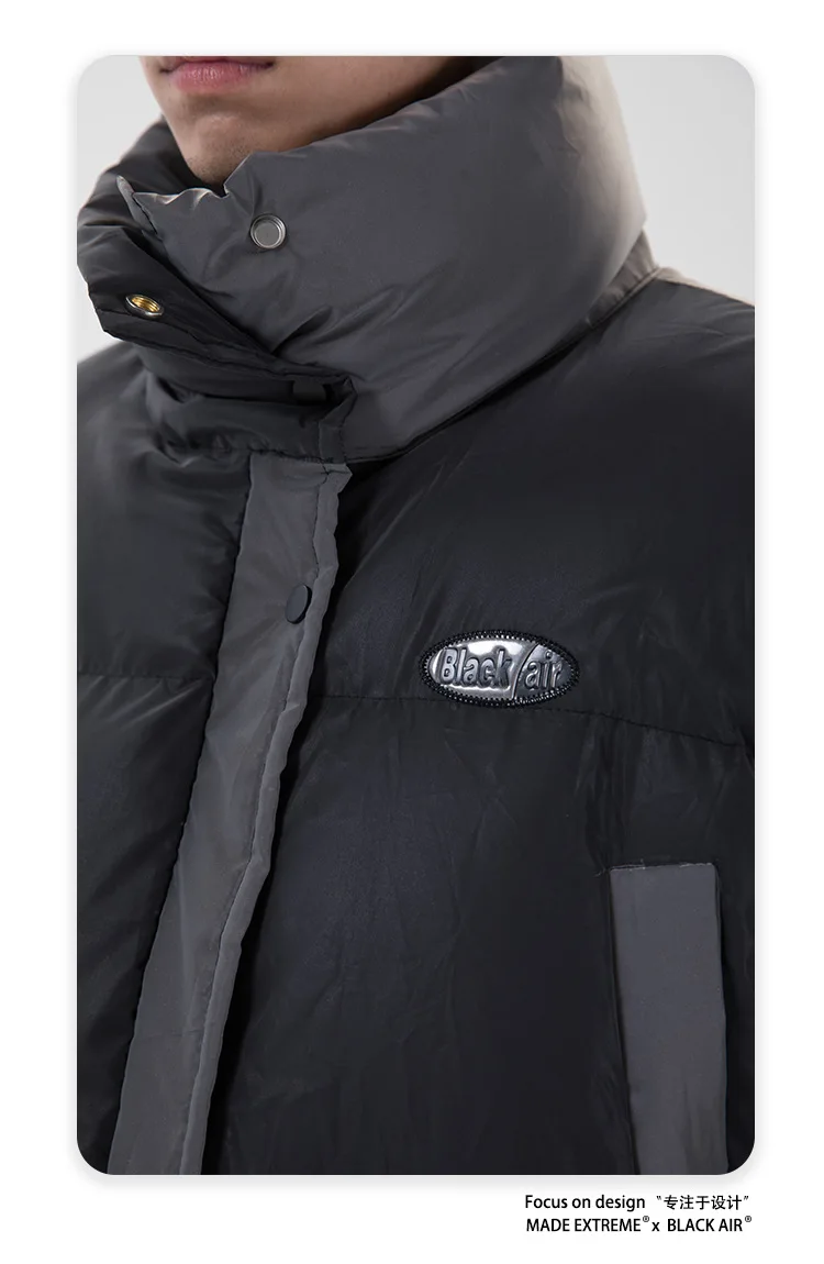 

MADEEXTREME Gradient winter jacket men stand-up collar sleeveless jacket street wear winter coat thick parkas OY606