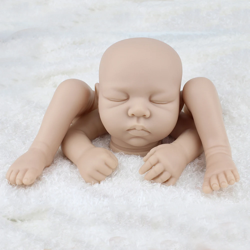 

NPK DOLL kits reborn DIY 22inch silicone vinyl baby doll mouls rebirth infant doll reborn kit cloth body set
