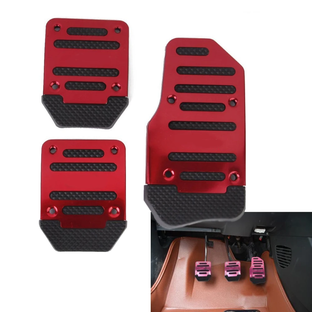 Автомобильный Стайлинг автомобильные педали 3 шт. Нескользящие алюминиевые