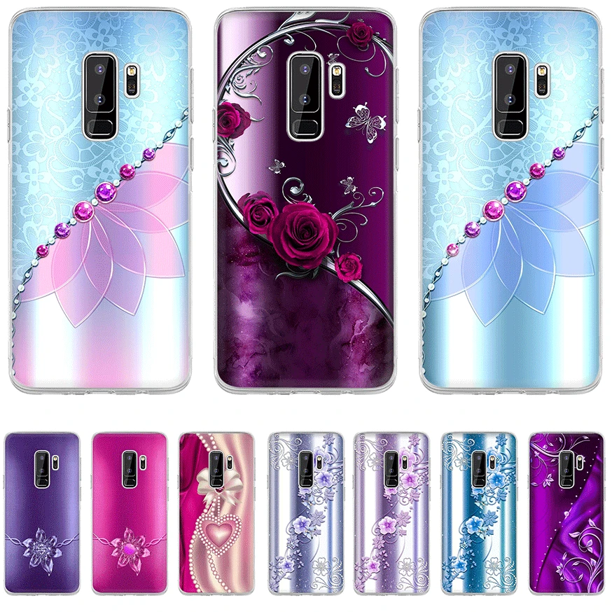 Мобильный чехол для телефона samsung A3 A5 A6 A7 A8 A9 A10 A20 A30 A40 A50 A60 твердый переплет цветок