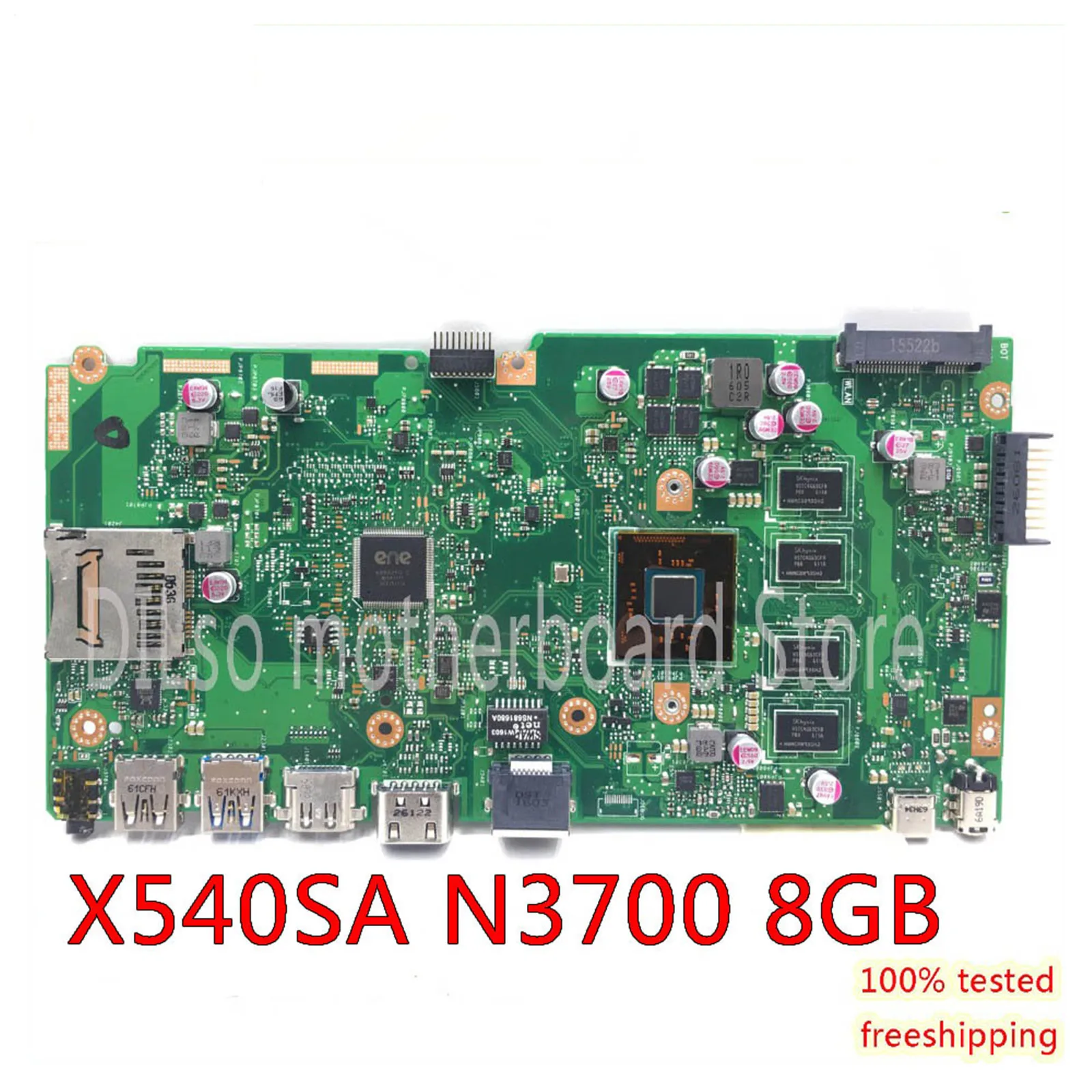 

KEFU X540SA Motherboard REV2.1 Fit For ASUS X540SA X540S dual-core N3700 CPU Laptop Motherboard 8GB Memory Test Work 100%