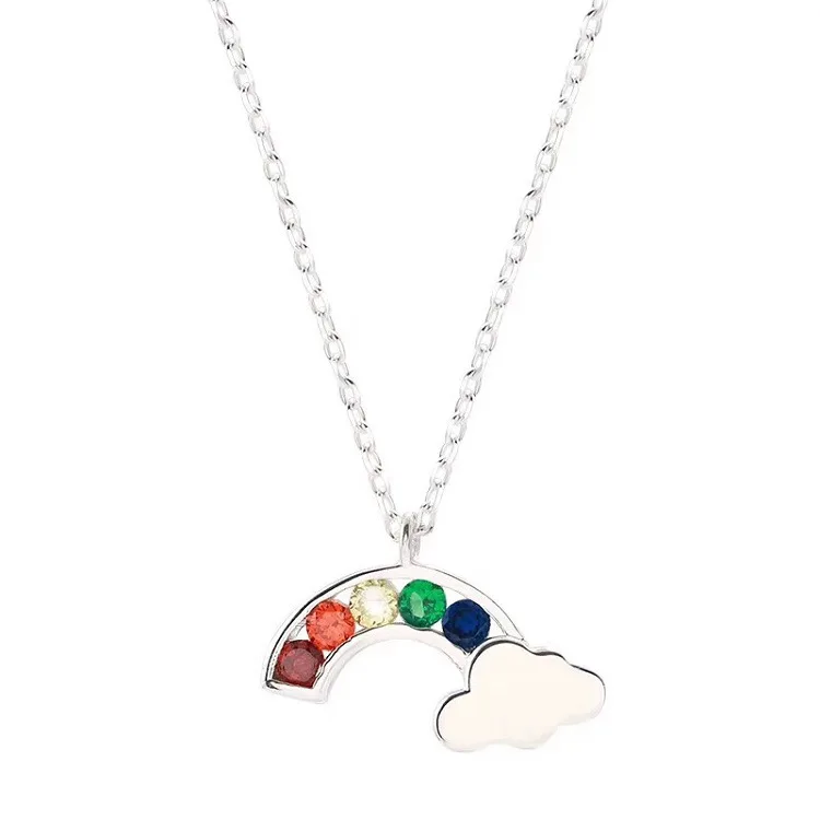 

REETI Korean 925 Sterling Silver Jewelry Zirconia cloud Choker Necklaces for Women Wedding Girls Statement Jewelry kolye