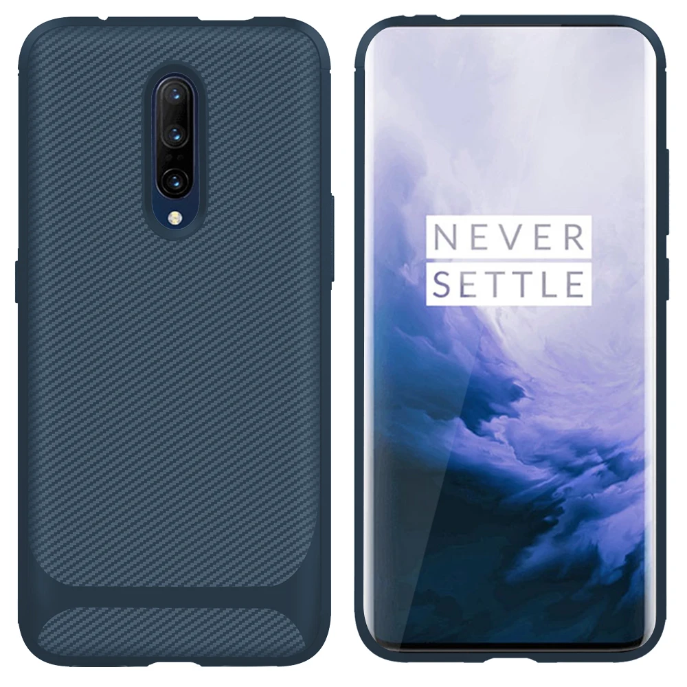 Phone Case For One Plus7 Pro 6 T 1+ 1 +7 Cover Carbon Fiber TPU Shockproof |