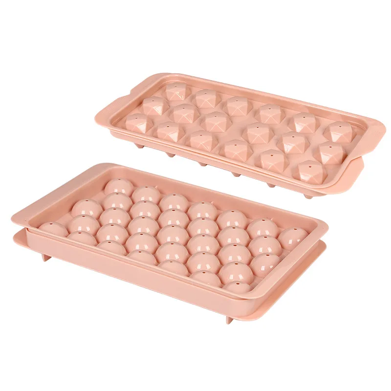 

Ice Cube Tray Round Cubes Plastic Ice Cube Maker Mold with Lids for Ice Cream Party Whiskey Cocktail Cold Drink Bar Accessiories