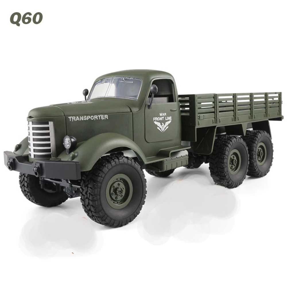 

RC Military Truck Car JJRC Q60 Q61 4 / 6WD Loadable RC Climbing Car 1:16 2.4G Off Road Remote Control Truck Military Vehicle