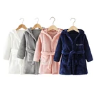 Мягкая одежда для сна для девочек, халат, Осень-зима, детский фланелевый Халат для девочек и мальчиков, пижама, удобная детская мультяшная домашняя одежда