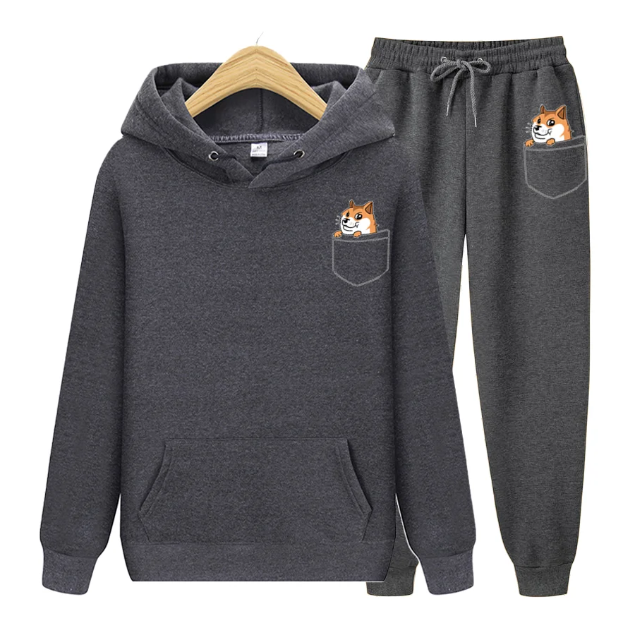 

2021 Spring Autumn Men's Casual Sets Sweatshirts New Fashion Printing Long Sleeves Male Long Sleeve Hoodie+Pants