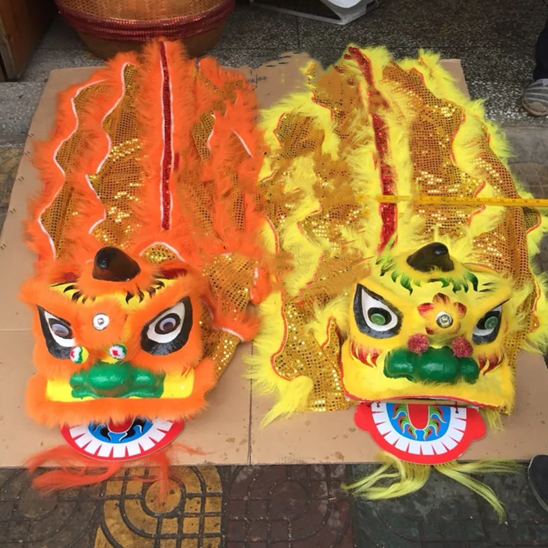 Chinese Lion Dance Mascot Costume Southern Two Kids Lion Dance Outfit Children Lion Dance Costume Kids Toy Furry Festival