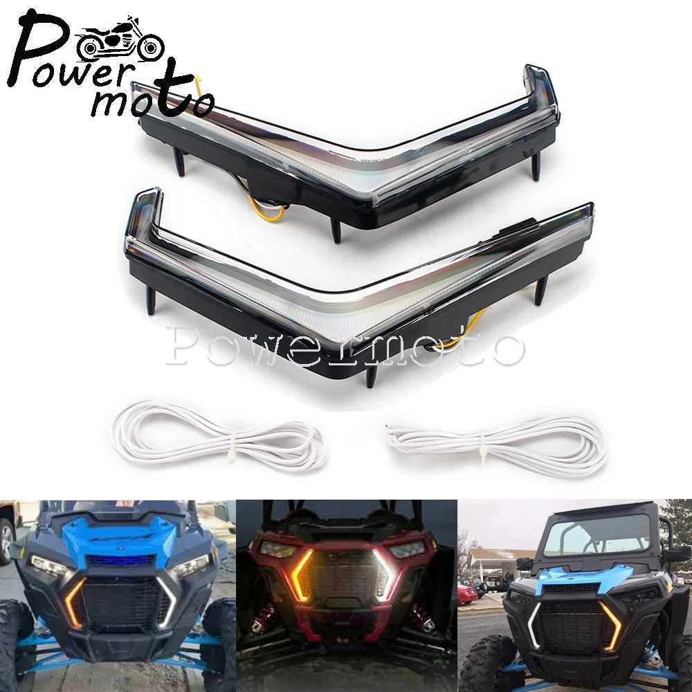 

Motorbike 12V LED Front Signal Turning Fang Lighting For Poalris RZR XP TURBO S /1000 XP4 Havasu 2018-2012