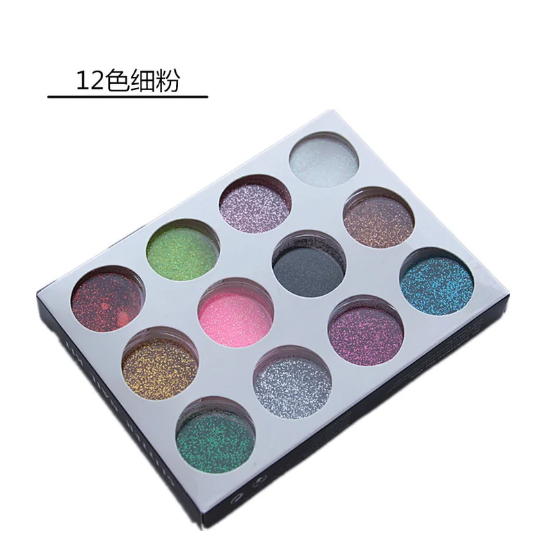 12 сеток/набор голографический цветной лазерный лак для ногтей в виде русалки 3D