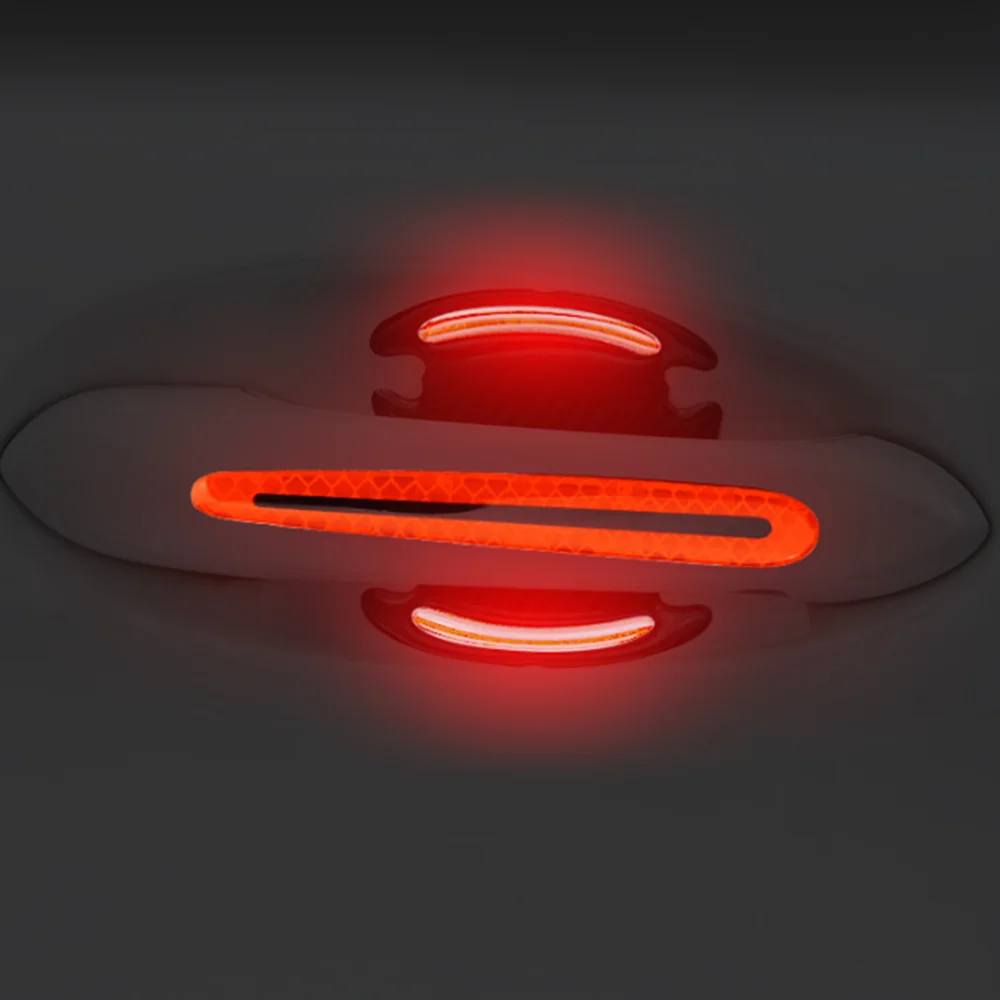 Car Door handle Sticker Decal Warning Reflective Tape for Seat Leon Ibiza cupra Altea vw passat b5 b6 golf skoda octavia | Автомобили и