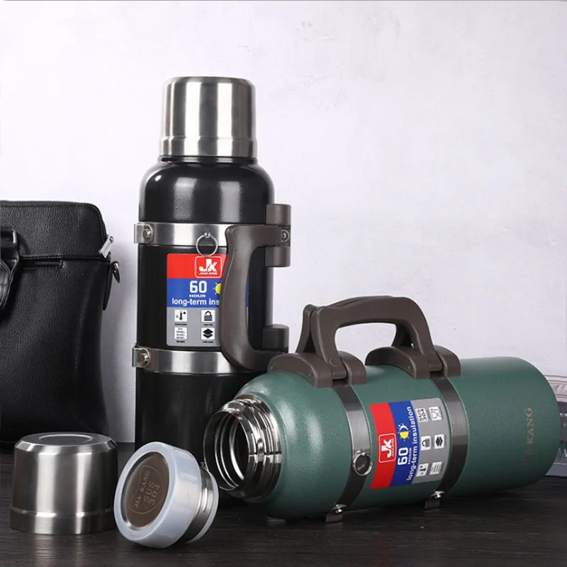 

Hot 4000ml High Capacity Stainless Steel Thermos Fashion Outdoor Automotive Water Thermo Cup Portable Insulation Vacuum Cup Gift