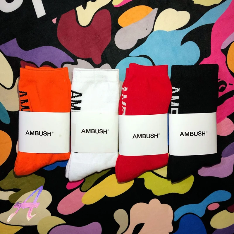 

Ambush Socks Men's Women's Pure High Quality Cotton Sweat-absorbent Sports Socks Ambush Street Couples Fashion Socks Four-color