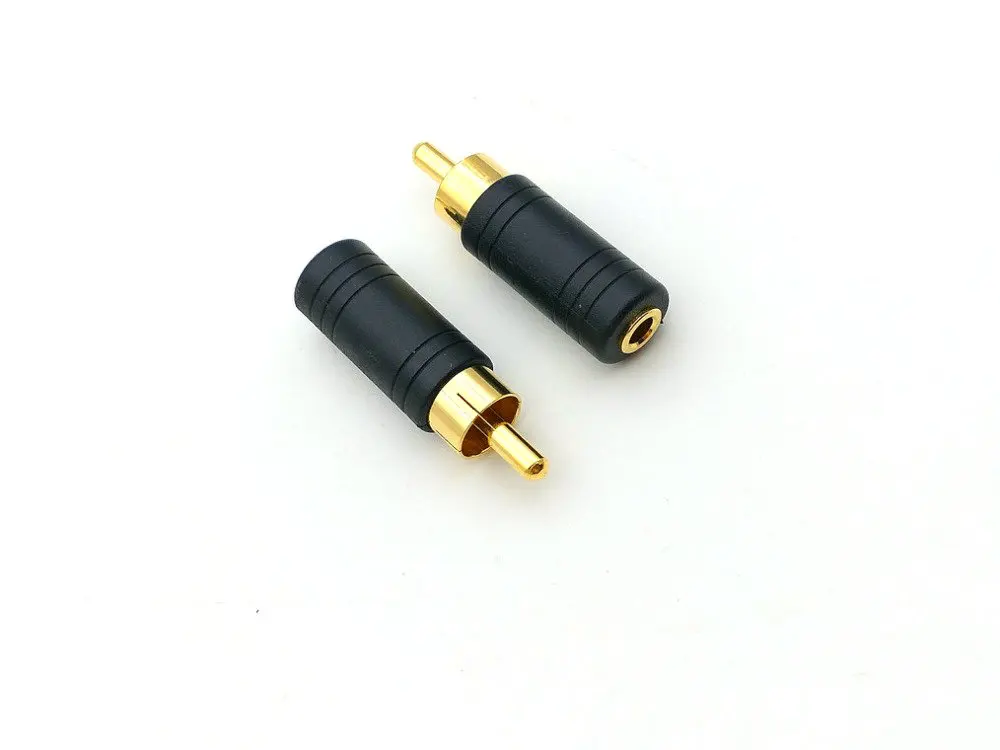 100 шт Позолоченные 3 5 мм Женский моно Джек RCA штекер адаптера разъем