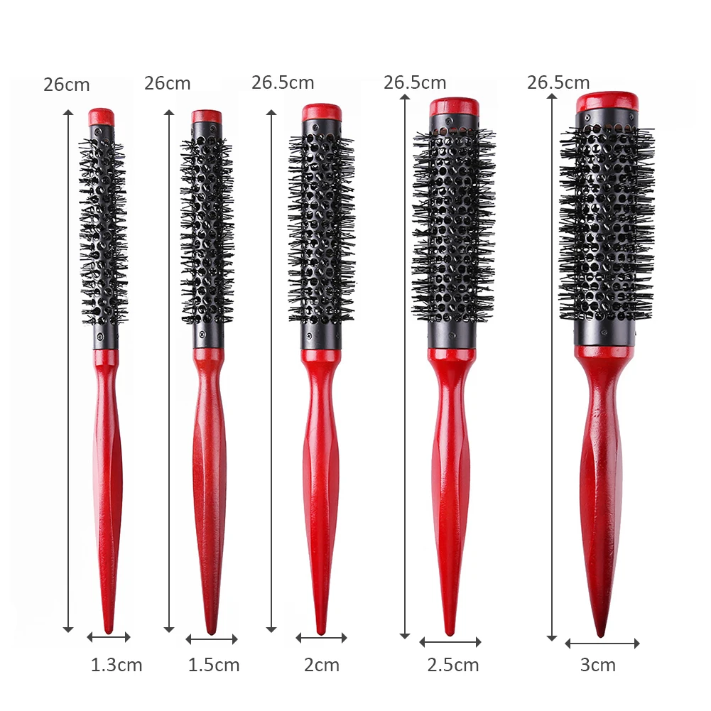 

Anti Static Hair Comb Boar Bristle Rolling Brush Round Barrel Blowing Curling DIY Hairdressing Styling Tool Hair Curly Comb