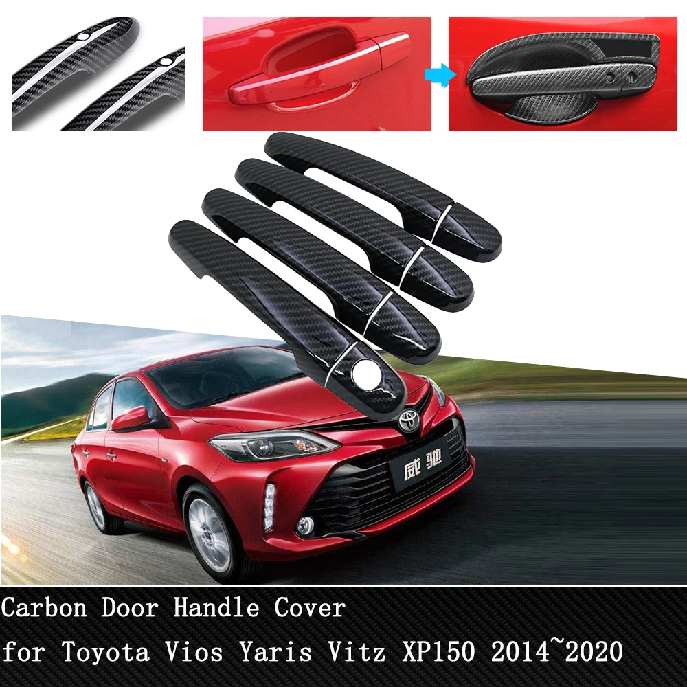 Автомобильные наружные наклейки крышка ручки двери для Toyota Vios Yaris Vitz XP150 2014 ~ 2020