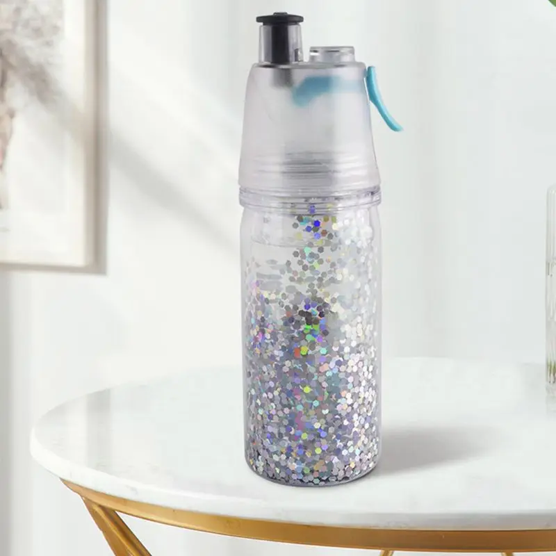 

Outdoor Sports 350ml Capacity Portable Water Spray Bottle Leakproof Double-layer 24BD