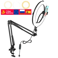 inch LED Selfie Ring Light With Stand Phone Ring Lamp Desk Photography Lights for Makeup Youtube TikTok Video Ringlight