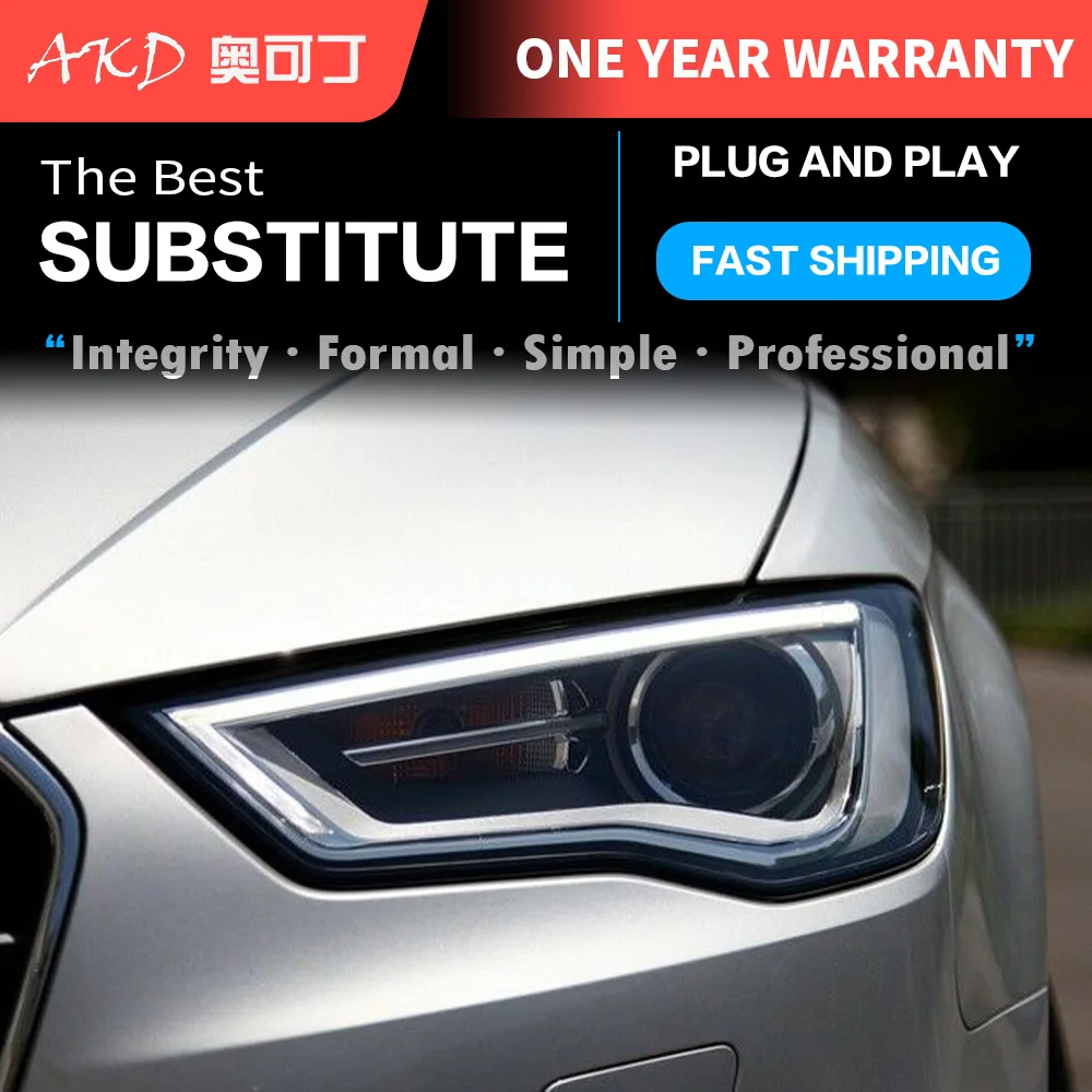 

Стайлинг автомобиля, фары для AUDI A3 светодиодный ная фара 2013-2016, передняя фара, дневная лампа, фотообъектив, автомобильные аксессуары