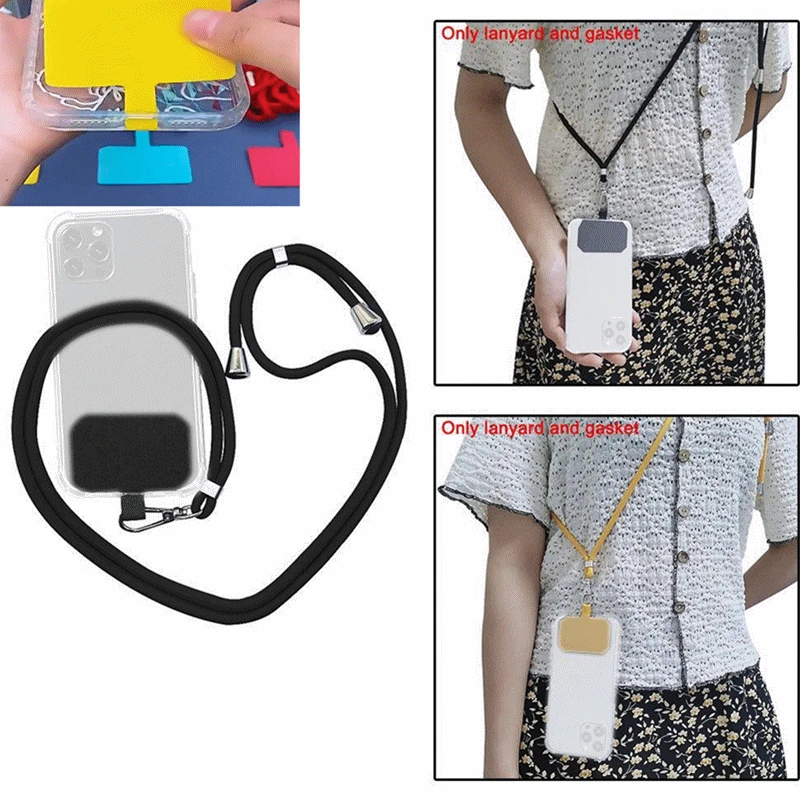

Universal Crossbody Nylon Patch Phone Lanyards Rope Mobile Phone Strap Lanyard 9 Colors Soft Rope for Cell Phone Hanging Cord