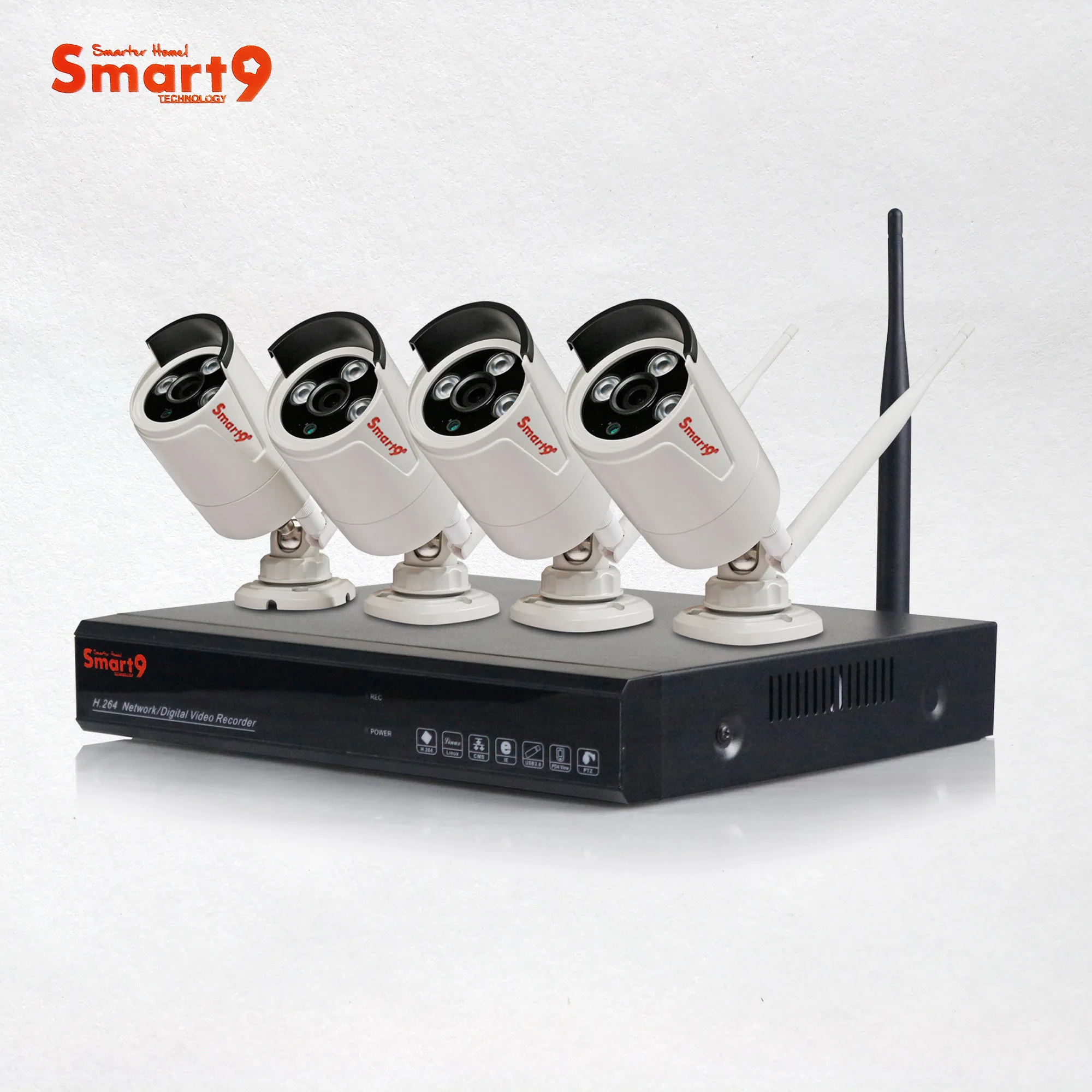 

Беспроводная камера видеонаблюдения Smart9, Full HD 1080P, 4 канала, H.265, NVR, с дистанционным управлением через приложение