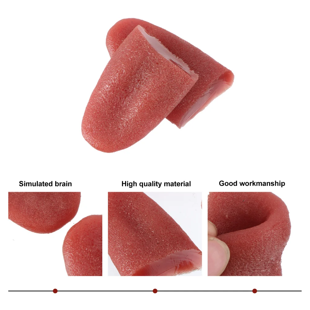 

10pcs Sticky Tongue Prop April Fools' Day Prop Simulated Tongue Prank Prop