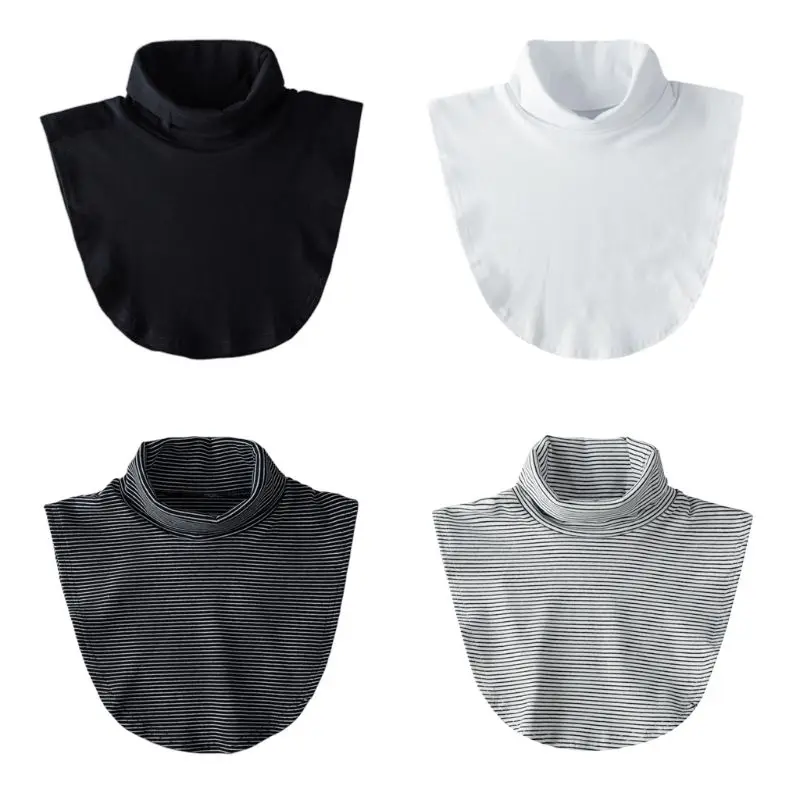 

Women Girl Fake Collar Casual Style High Neck for Sweater Blouse 649C
