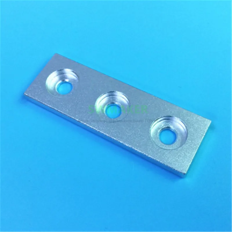 

1pcs 3 Hole Joining Strip Plate for 3D Printer V Slot Aluminum Profile back silver 3D printer parts