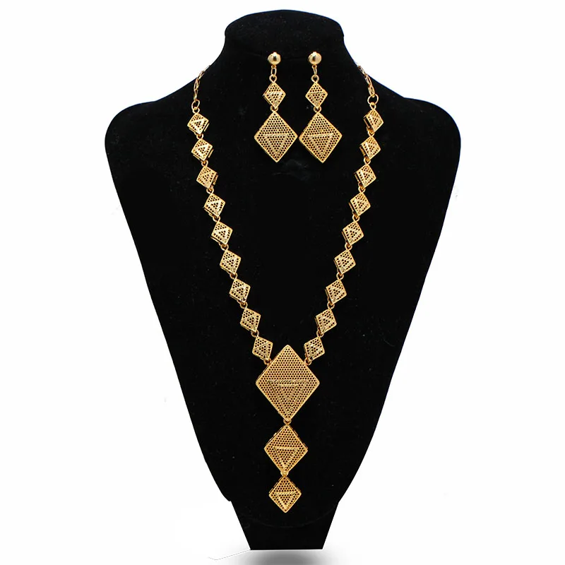 Индийские Свадебные Ювелирные наборы для женщин мама золотой цвет Эфиопский