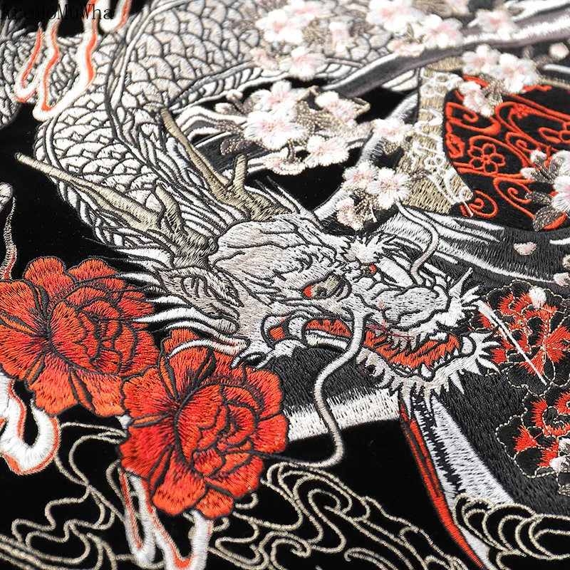 New Embroidery Yokosuka Cotton-padded Sword Girl Men's Women's Couples Japanese Brand Retro Rock Cotton-padded Clothes M-3XL