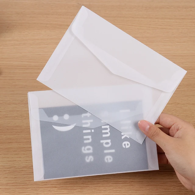 100pcs/lot wholesale Blank Translucent vellum envelopes Gift envelope with  seal sticker wedding birthday DIY yourself - AliExpress