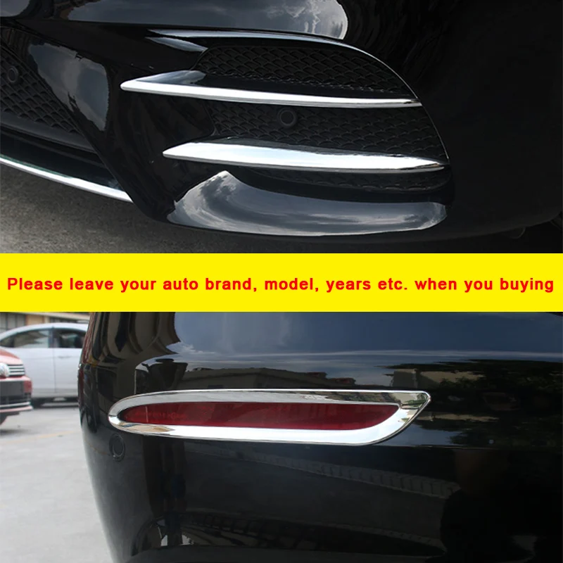Chrome Front Rear Fog Light Cover Bumper Trims For Mercedes-Benz E-Class (W213) Sedan 2017-2020 Car Auto Vehicle Accessories | Автомобили