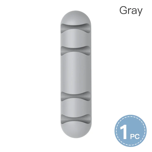 1PC Gray ACCEZZ 4 отверстия USB Кабельный органайзер Winder управление зажимы офис Настольный Телефон держатель для наушников Мышь Клавиатура провода Шнур Winder - Цвет: 1PC Gray