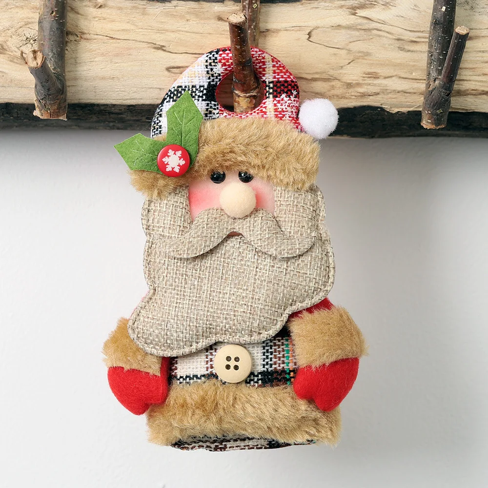 1908-Santa Подвески для рождественских украшений, игрушка для улицы, рождественская елка, подвесные украшения, Санта Клаус, снеговик, медведь, лось, кукла для домашнего декора, детский подарок - Цвет: 1908-Santa