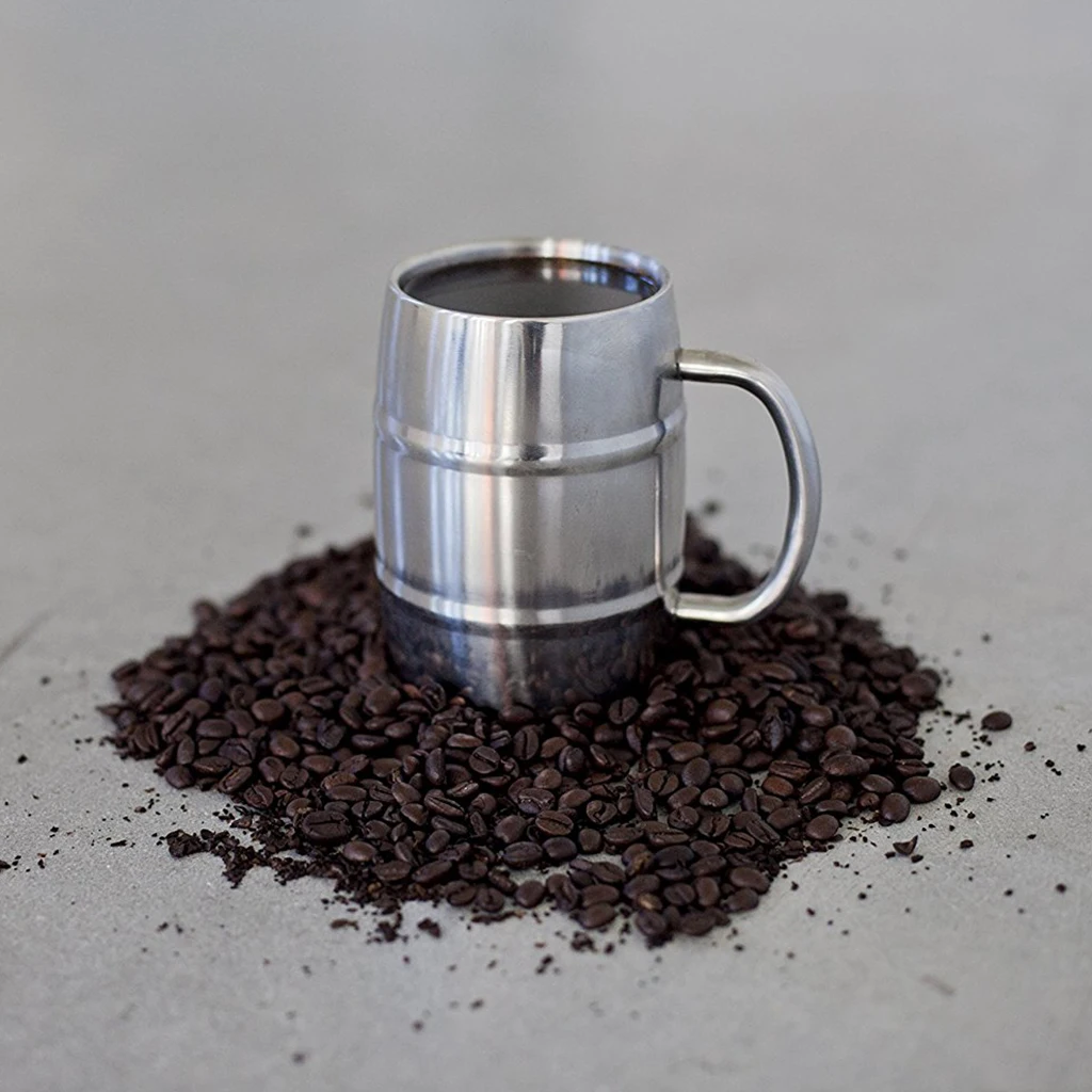 

Кружка с двойными стенками для пива, вина, чая, кофе, питьевая посуда в подарок, питьевая посуда 10 унций/19 унций