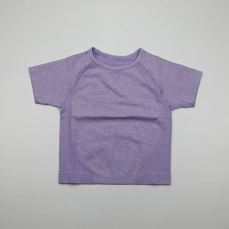 Женский бесшовный укороченный топ с коротким рукавом рубашки для йоги