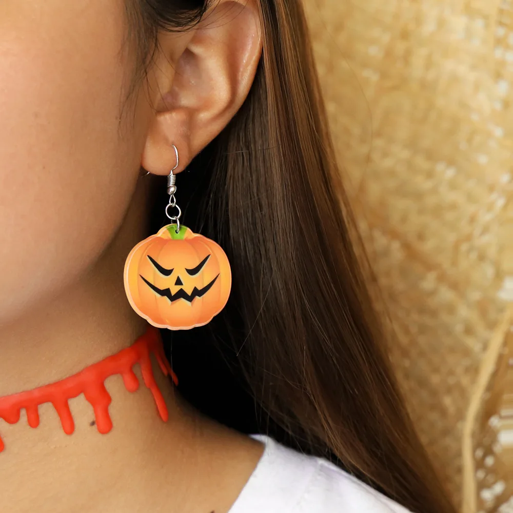 Хэллоуин новый стиль лицо монстра Тыквенные ушные капли персональная смола
